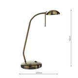 Task Table Lamp Antique Brass (Multipack)