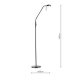 Task Floor Light Satin Chrome (Multipack)
