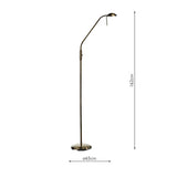 Task Floor Lamp Antique Brass (Multipack)