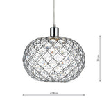 Easy Fit Pendant Polished Chrome Acrylic