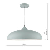 1 Light Pendant Soft Matt Grey
