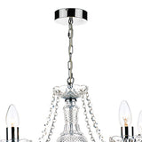 5 Light Chandelier Polished Chrome Acrylic Glass