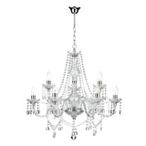 KAT1350 9 Light Chandelier Polished Chrome Acrylic Glass