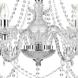 9 Light Chandelier Polished Chrome Acrylic Glass