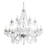 KAT1850 18 Light Chandelier Dual Mount Acrylic Glass