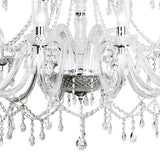 18 Light Chandelier Dual Mount Acrylic Glass