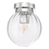 Bathroom Flush Polished Chrome Glass Ip44