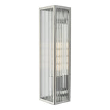 KEE5044 Large Bathroom Wall Light Polished Stainless Steel Glass Ip44