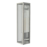 Large Bathroom Wall Light Polished Stainless Steel Glass Ip44