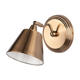 Single Wall Spotlight Antique Brass
