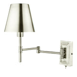 1 Light Swing Arm Wall Light Polished Nickel