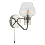 Wall Light Satin Chrome Glass