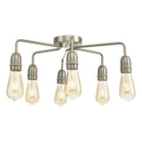 KIE0646 6 Light Flush Satin Chrome