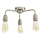 3 Light Flush Satin Chrome