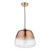 1 Light Pendant Ombre Copper Glass