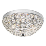 KYR5350 3 Light Flush In Polished Chrome & Crystal
