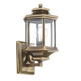 LAD1675 Outdoor Wall Light Antique Brass Glass Ip44