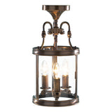 3 Light Lantern Dual Mount Antique Brass