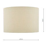 Natural Linen Drum Shade 35Cm