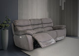 Electric Recliner 3 Seater - Grey