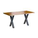 1.6 Dining Table with X Shaped Legs - Russet