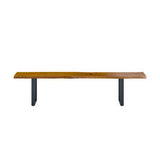 2.0 Dining Bench with U Shaped Legs - Russet