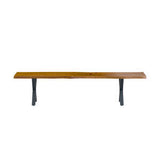 2.0 Dining Bench with X Shaped Legs - Russet
