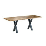 2.0 Dining Table with X Shaped Legs - Natural