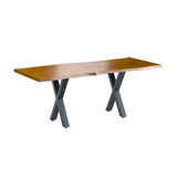 2.0 Dining Table with X Shaped Legs - Russet