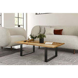 LE-CT-NAT Coffee Table with U Shaped Leg - Natural