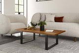 Coffee Table with U Shaped Leg - Russet