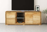 TV Cabinet with LED Light - Natural