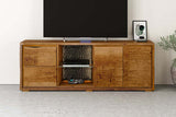 TV Cabinet with LED Light - Russet