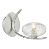 LEI0746 Wall Light Satin Chrome & Sugar Cane Glass