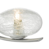 Wall Light Satin Chrome & Sugar Cane Glass