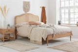LEORB6OAK Super King Rattan Bed Oak