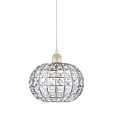 LET6550 Non Elec Pendant Polished Chrome Crystal