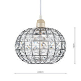 Non Elec Pendant Polished Chrome Crystal