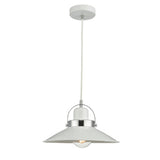 LID012 Pendant White And Polished Chrome