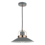 1 Light Single Pendant Graphite Copper