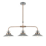 LID0339 3 Light Bar Pendant Graphite Copper