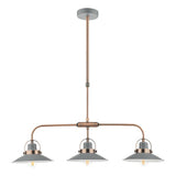 3 Light Bar Pendant Graphite Copper