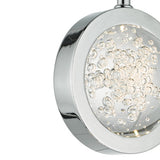 5 Light Cluster Pendant Polished Chrome Glass Led