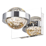 LIV0750 Led Wall Light Polished Chrome & Glass Sphere