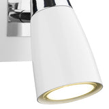 Single Wall Spotlight Matt White Polished Chrome