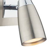 Single Wall Spotlight Satin & Polished Chrome