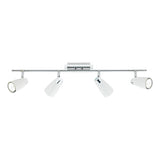 LOF842 4 Light Bar Spotlight Matt White Polished Chrome