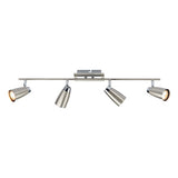 LOF8446 4 Light Bar Spotlight Satin & Polished Chrome