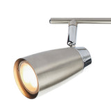 4 Light Bar Spotlight Satin & Polished Chrome