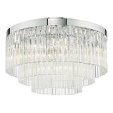 LOG5408 5 Light Flush Polished Chrome Glass